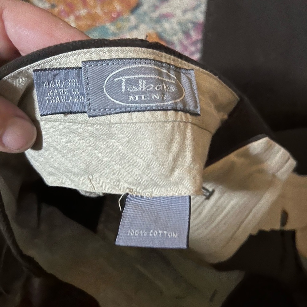 Talbots Brown Twill Full-Length Tapered Pants NWT - Picture 2 of 3